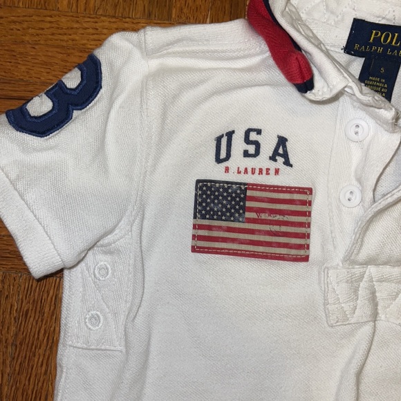 Polo Ralph Lauren polo shirt 3 American flag large polo man white, red and navy - Picture 3 of 6
